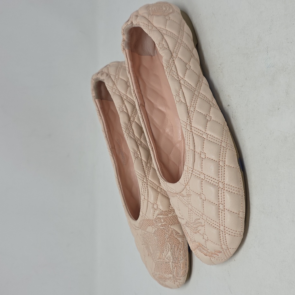 Burberry Sadler Quilted Cream Ballet Flats Sizr 39